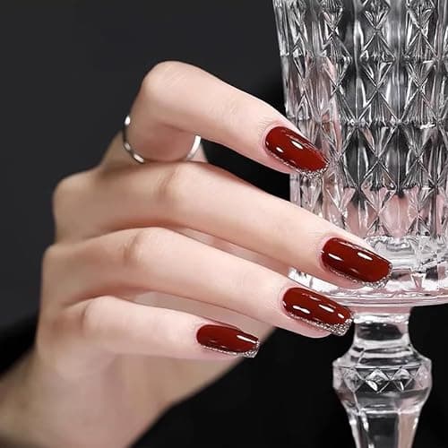 MAYCHAO 15ML Red Gel Nail Polish 1Pc Burgundy Red Gel Polish Soak Off UV LED Nail Polish Nail Art Starter Manicure Salon DIY at Home, 0.5 OZ thumbnail 2
