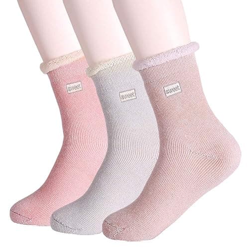 Yoicy Womens Super Thick Wool Socks - Soft Warm Comfort Casual Crew Winter Socks (Pack of 3-5), Multicolor thumbnail 3