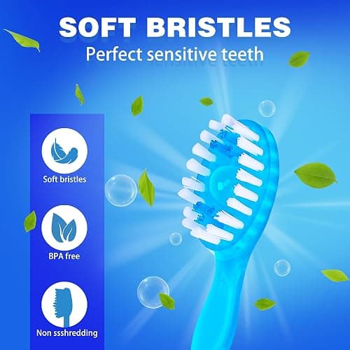 Malisseladi 5 in 1 Mini Brushes-Disposable Toothbrushes with Toothpaste + Floss + Pick + Tongue Scraper | Travel Size | Individually Wrapped | Soft | Mint | Travel Set (Mint, 26 pcs) thumbnail 2
