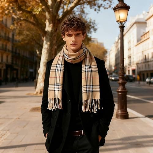vimate Plaid Scarf for Men Women Super Soft Classic Tartan Checkered Neck Scarves thumbnail 7