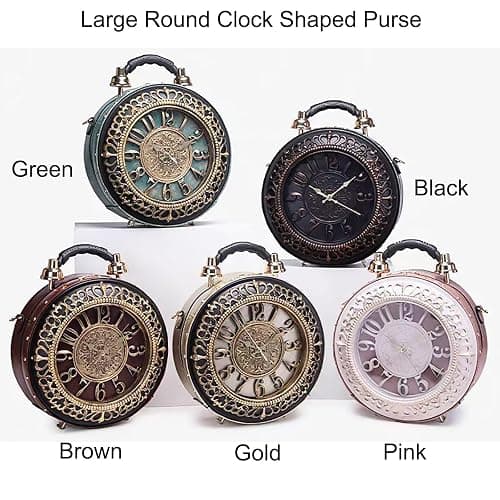 Lyuxhetaokdiq Women PVC Clock Shaped Handbag Crossbody Shoulder Bag Clock Purse thumbnail 7