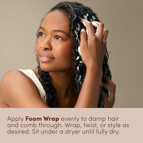 Mizani Foam Wrap Curly Hair Styling Foam - Anti Frizz Moisturizing Hair Mousse with Shea Butter, Smooth and Shine, Non-Greasy, Silicone-Free, Free from Drying Alcohols thumbnail 5