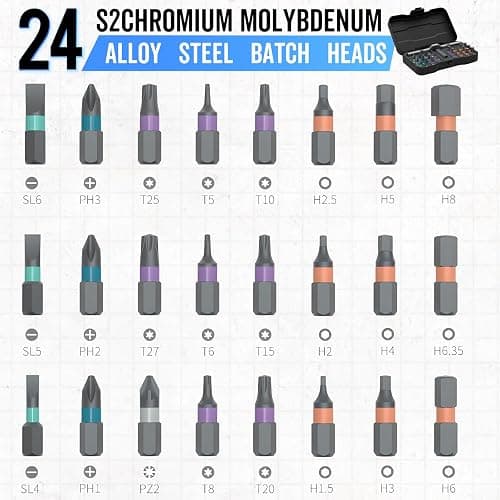 2025 New DIY Screwdriver 24 in 1, 24 In 1 Multi Bit Magnetic Screwdriver Set Multifunctional Toolbox, 24 in 1 multifunctional household wrench screwdriver tool combination set (1pcs) thumbnail 3