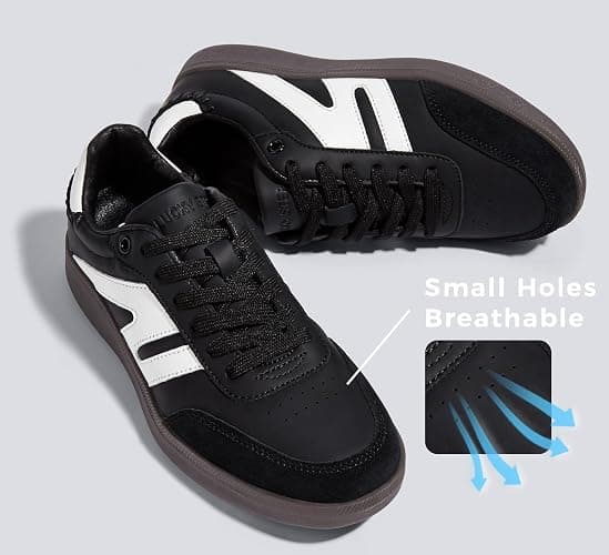 LUCKY STEP Women Classic Retro Gum Sole Fashion Sneakers Casual Tennis Skate Shoe Genuine Leather Walking Footwear Anti Slip Trainers thumbnail 6