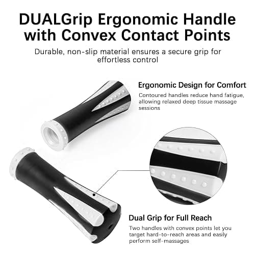 MZDXJ Muscle Roller Massage Roller Stick- Deep Tissue Fascia Blaster for Myofascial Pain Relief, Lymphatic Drainage & Body Sculpting, Handheld Physical Therapy & Recovery Tool (White black-18 inch) thumbnail 5