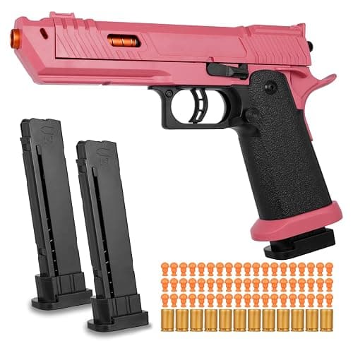 Soft Bullet Toy Gun Shell Ejecting with 120 Bullets, Rapid-fire Realistic Toy Gun for Boys, Shooting Game Toy Pistol Model Gun, Christmas Birthday Gifts for Boys Girls Age 6+ (Red) - Image 1