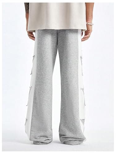 GORGLITTER Men's Y2k Baggy Sweatpants Star Print Hip Hop Pants Drawstring Wide Leg Track Pants thumbnail 2