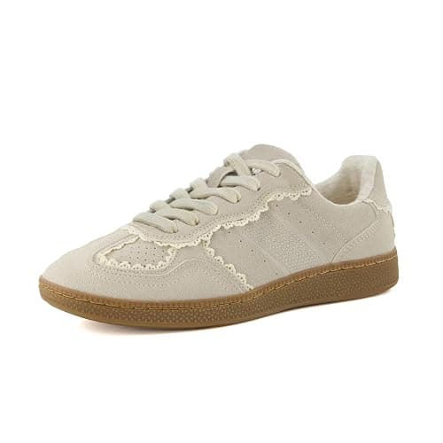 CUSHIONAIRE Belinda Women’s Lace Detail Casual Sneakers – Elegant Ribbon Lace-Up Shoes with Memory Foam thumbnail 9
