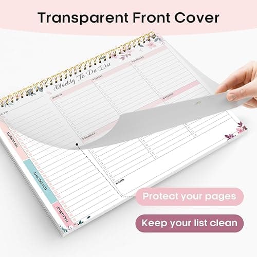 Taja Weekly To Do List Notepad with 52 Undated Sheets（8.5"×11"）- Weekly Desk Planner for Women & Man, Work and Home - 1 Pack Whispering Petal thumbnail 5