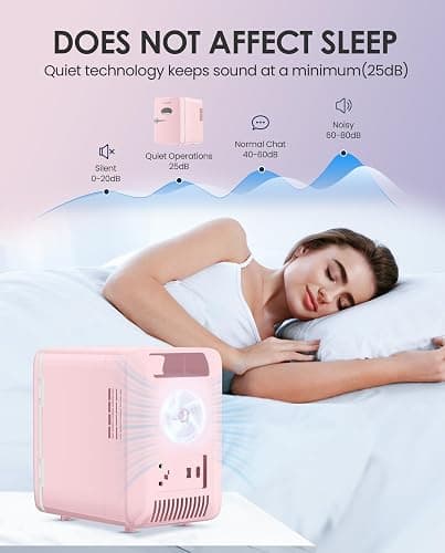 CUTIEWORLD Skincare Fridge - 4L Makeup Fridge for Refrigerating Makeup, Skincare and Food, Mini Fridge for Bedroom, Office and Car, Cooler and Warmer, Beverage Cooler, Leather Pink thumbnail 6
