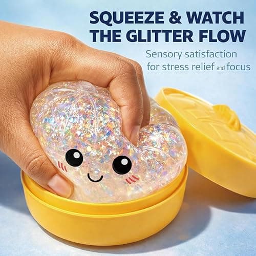 Glitter Dumpling Squishy Box Bulk,4Inch Surprise Dumpling Squishy Stress Ball,Squishy Bun,Random 14 Colors Mystery Gift Box for Adult Classroom Prizes Party Favor (Random-A-4pcs) thumbnail 6