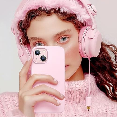 GolbinBox Magnetic for iPhone 13 Case & iPhone 14 Case, Compatible with MagSafe, [Soft Anti-Scratch Microfiber Lining], Slim Liquid Silicone Shockproof Protective Phone Case 6.1 inch, Chalk Pink thumbnail 8