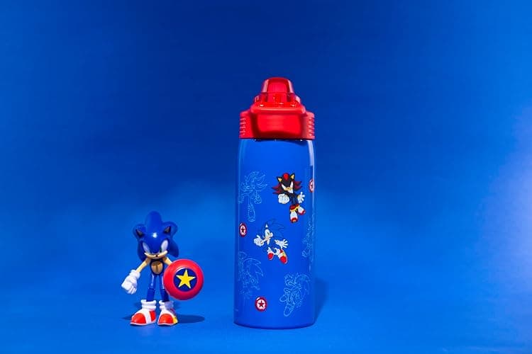 Zak Designs Sonic the Hedgehog Sage Kids Water Bottle For School or Travel, 19oz Stainless Steel Water Bottle With Straw, Handle, and Leak-Proof, Pop-Up Spout Cover (Sonic & Shadow) thumbnail 12
