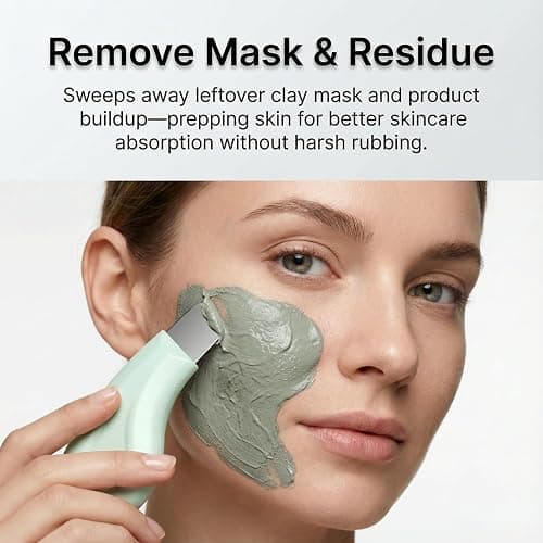 Sookga Blackhead Remover Tool, Stainless Steel Face Scraper for Deep Cleansing, Skin Scrubber Face Spatula with Silicone Cover, Nose Blackhead Remover, Skin Care Tool for Men and Women (Green) thumbnail 4