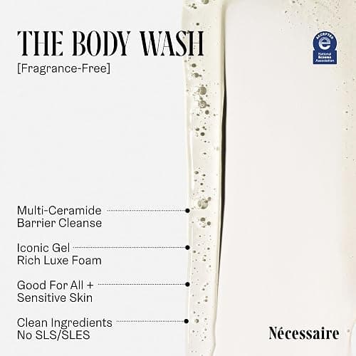 Nécessaire The Body Wash Fragrance-Free - Multi-Oil Shower Gel Body Wash for Women + Men. Non-Comedogenic + Hypoallergenic for Sensitive Skin with Niacinamide. 500ml/16.9 fl oz thumbnail 4