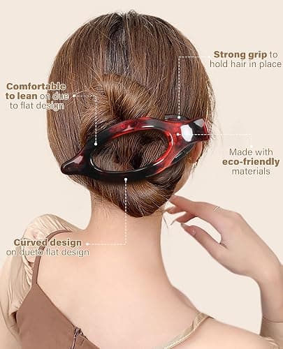French Concord Hair Clips - 6Pcs Side Slide Volume Clips for Women Girls, Strong Hold No Slip Grip, Thick or Thin Hair (Matte Finish, L:4.6 IN, W:1.97IN) thumbnail 3
