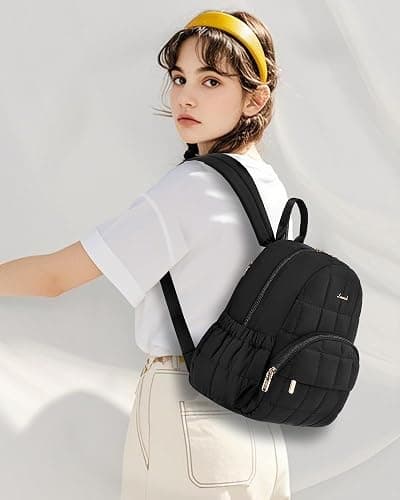 LOVEVOOK Small Backpack Purse for Women, Mini Puffer Backpack with Anti-theft Pocket, Lightweight Quilted Casual Daypack for Daily Work & Travel thumbnail 2