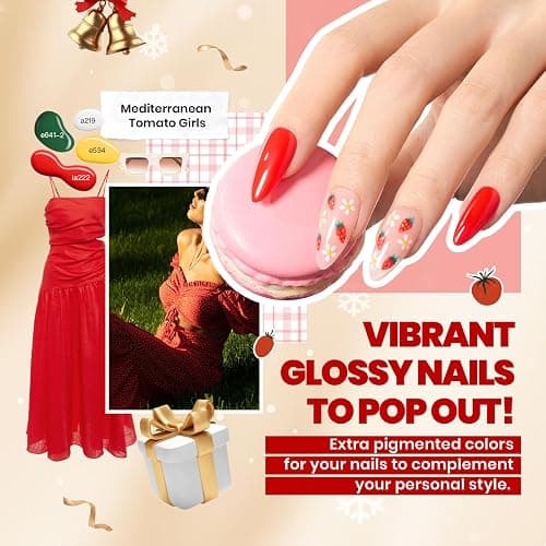 Beetles Winter Gel Polish Kit - Chic Outfits Collection 25 Colors Polish Set, Brown Purple Nude Red Black Color Gel Nails with 3Pcs Base Top Coat Soak off Uv Gel Manicure Kit Gift for Women thumbnail 6