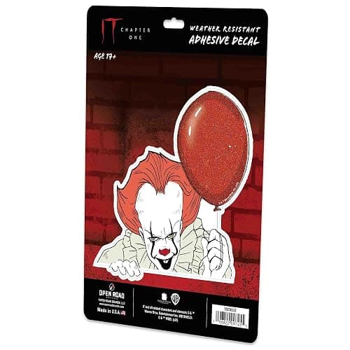 IT Movie Pennywise the Clown Adhesive Vinyl Decal - Creepy Pennywise Sticker for Car, Motorcycle, or Laptop thumbnail 2
