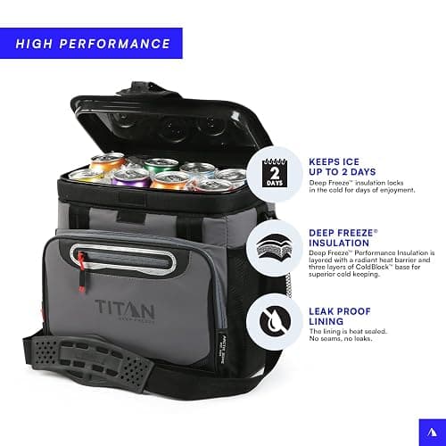 Titan Deep Freeze Cooler Zipperless Hardbody Cooler - Deep Freeze Insulation, HardBody Liner, and SmartShelf thumbnail 4