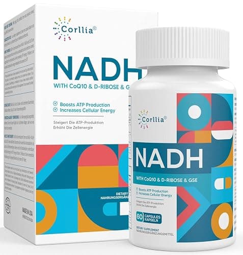 NADH + CoQ10 + D-Ribose Supplement, Enhance NAD+ Supplement for Energy, Fatigue , 60 Capsules - Image 1