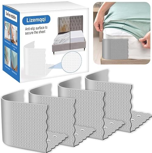 Bed Sheet Holders Straps Fitted, Bed Sheet Corner Fastener Heavy Duty, Bedsheet Grippers Stay Firm Keep In Place Bed Sheet Tightener Fit All Mattress Size, Adjustable Corner Hold Bedsheet Non-Slip - Image 1
