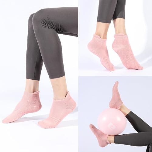 loudashuaiqi Grip Pilates Socks Non Slip Athletic Yoga Socks with Grips for Women Grippy socks for Hospital Workout Barre thumbnail 5