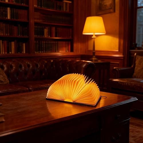 DLUFYEI Wooden Book Lamp, 3 Colors Folding Book Lamp,Teacher Appreciation Gifts for Women, LED Ambient Lighting, Magnetic Mood Lighting for Home Decor Birthday Gifts thumbnail 7