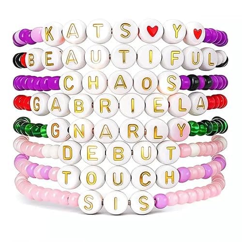 CeKaphely 8PCS KATSEYE Merch Bracelets for Women Album Inspired Friendship Bracelets Gifts for Fans Concert Outfits - Image 1