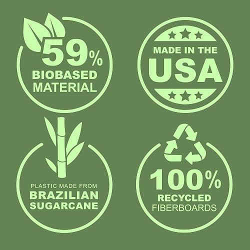 Samsill Plant-Based 1 Inch Durable D-Ring, Made in USA, View Binder, Eco-Friendly, USDA Certified Biobased, 4 Pack, Boho Assortment thumbnail 3