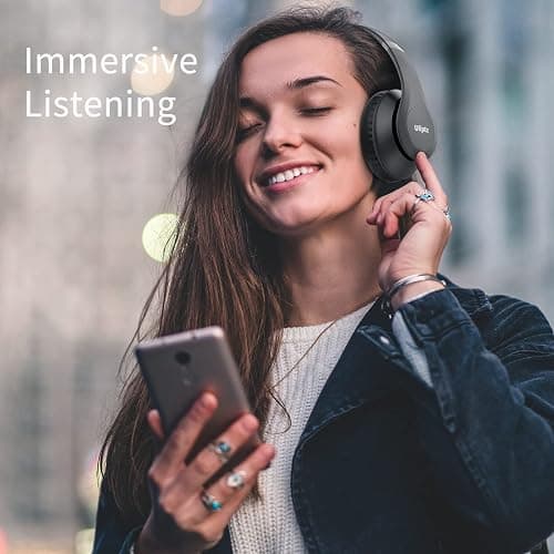 Uliptz Bluetooth Headphones Over Ear, Wireless HiFi Stereo Foldable Headset | 65H Playtime, Bluetooth 6.0, 6 EQ Modes, Built-in Mic, Deep Bass Stereo, Lightweight Design for Home, Office, Travel & PC thumbnail 9