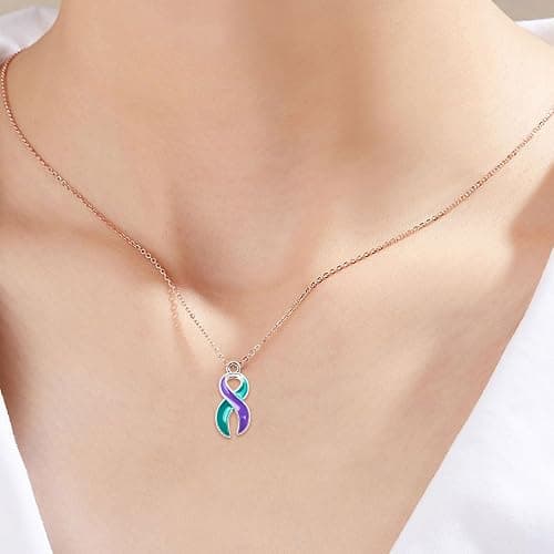 WANDIC 100 Pcs Metal Ribbon Pendants, 3D Alloy Cancer Awareness Ribbon Charms Hope Faith Ribbon Pendants for Necklace Earrings Jewelry Making, Iron, No Gemstone thumbnail 6