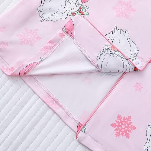 Christmas Pajamas For Women Set,Button Down Short Sleeve Shirts And Shorts Set Soft Casual Cute Xmas Print Pjs Sleepwear thumbnail 7