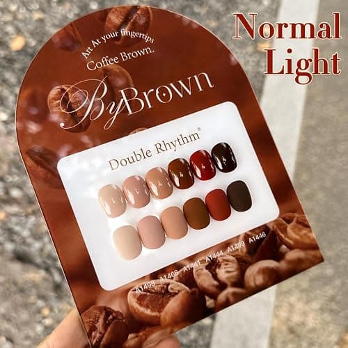 Double Rhythm 6 Pcs 15 ML Gel Polish Set Same Color Same Bottle Soak Off Gel Polish Kit Nail Art Manicure Salon DIY at Home for Women (Coffee Brown Nude Red Beige Pink-T6-5) thumbnail 3