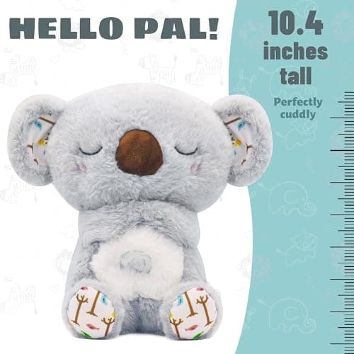 rytopt Breathing Stuffed Animal, No Breathing Movement in Its Abdomen, Koala Stuffed Animal, 4 Gear Adjustment, Volume Control, with Music & Lights ﻿ thumbnail 2