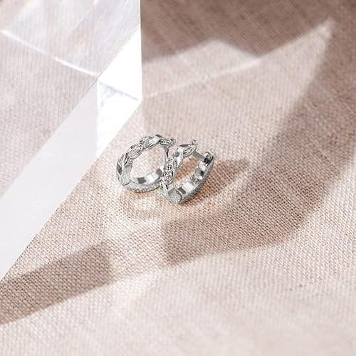 PAVOI 14K Gold Plated 925 Sterling Silver Post Cubic Zirconia Huggie Earrings | Small Gold Hoop Earrings for Women | CZ Stud Cuff Earring thumbnail 4