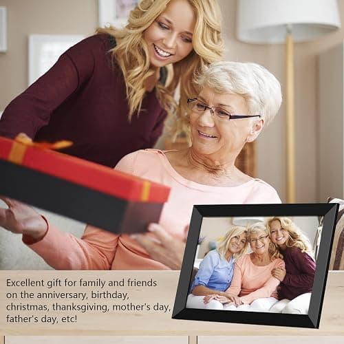 FRAMEO Cadre Photo numérique WiFi 10,1" Écran Tactile LCD IPS 1280 x 800 Mémoire intégrée 16 Go Rotation Automatique Partagez instantanément des Moments Via l'application Frameo Depuis n'importe où thumbnail 9