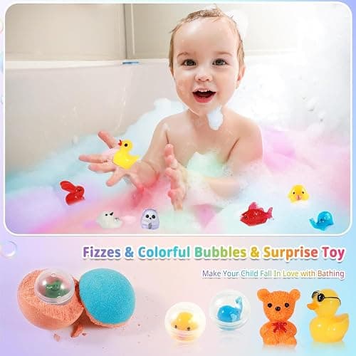 Bath Bombs for Kids with Surprise Inside, 24 Pack Kids Bath Bombs with Toys Inside Gift Set, Kid Bubble Bath Fizzy for Girls Boys with Bath Toys thumbnail 3