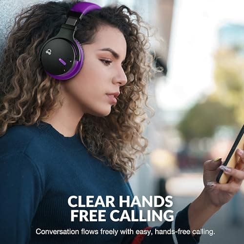 Million Sold Classic E7 Active Noise Cancelling Headphones with Upgraded HD Sound, Wireless Bluetooth Headphones Over The Ear Unequaled Comfort, Vivid Deep Bass, for Home Office Travel Birthday Gift thumbnail 4