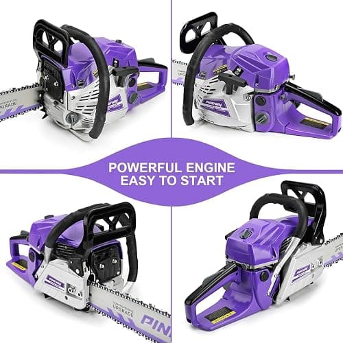 63cc Gas Chainsaws 20 Inch Bar Power Chain Saws, Gas Powered Chainsaw 2 Stroke Handed Petrol Gasoline Chain Saw for Cutting Wood Outdoor Garden Farm Home Use with Tool Kit(63ACK) thumbnail 5