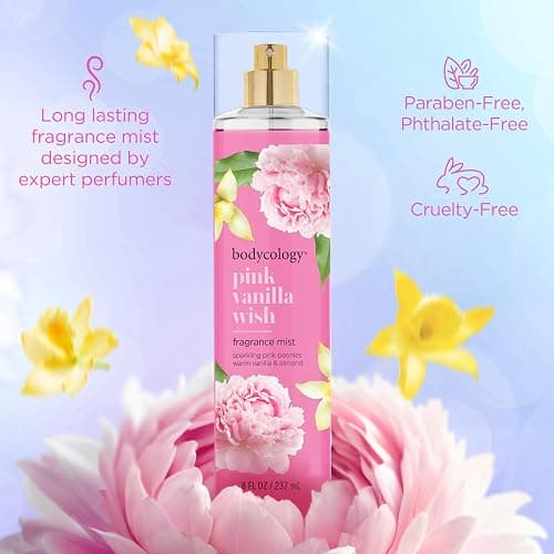 Bodycology Long-Lasting Fragrance Body Mist, Pink Vanilla Wish, 8 fl oz thumbnail 5