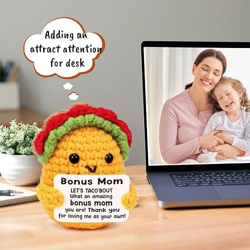 Birthday Gifts for Stepmom Bonus Mom Christmas Funny Gift from Daughter, Mothers Day Stepmom Birthday Gifts Ideas from Son - Handmade Crochet Cute Unique I Love Best Steped Mom Ever Easter 2025 Gift thumbnail 9