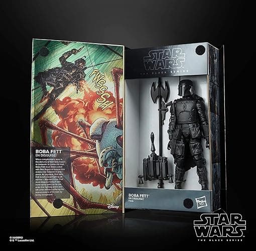 Star Wars The Black Series Boba Fett (in Disguise) SDCC Exclusive 6-Inch-Scale War of The Bounty Hunters Comic Set F5536 Multicolored Collectible by Hasbro Ages 4 and Up, Black,multicolored thumbnail 6