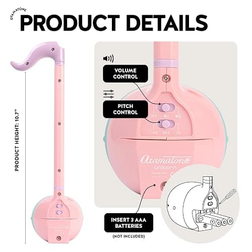 Otamatone Japanese Electronic Musical Instrument Portable Music Synthesizer from Japan by Maywa Denki Studio Award Winning Educational Fun Gift for Children, Teens & Adults - Unicorn thumbnail 4