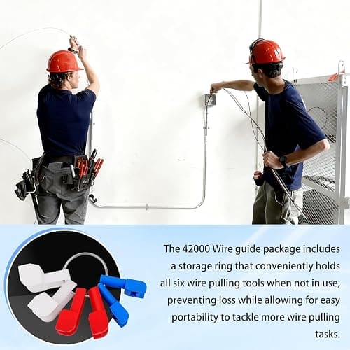 42000 Conduit Wire Pulling Tool - for Rack-A-Tiers Pull Buddy, Multi-Pack Wire Pulling Guides, Electrical Box Cable Pulling Tool, Prevent Wire Damage During Pulls thumbnail 6