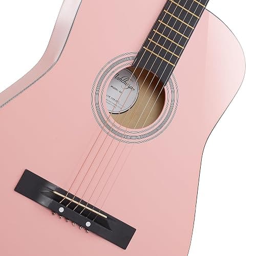 Ashthorpe 38-inch Beginner Acoustic Guitar Package (Pink), Basic Starter Kit w/Gig Bag, Strings, Strap, Tuner, Picks thumbnail 2