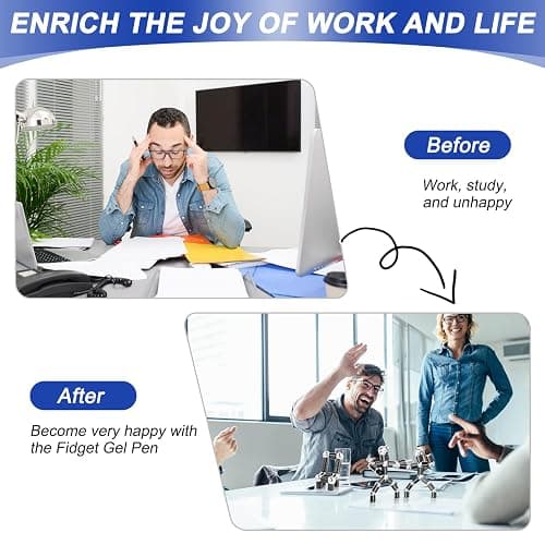 Fun Men Gifts Fidget Gel Pens - Unique Birthday Gift for Mens, Novelty Christmas Stocking Stuffers Easter Anniversary Valentines Day White Elephant Present Ideas Gadget, Cool Secret Santa Gift for Him thumbnail 4
