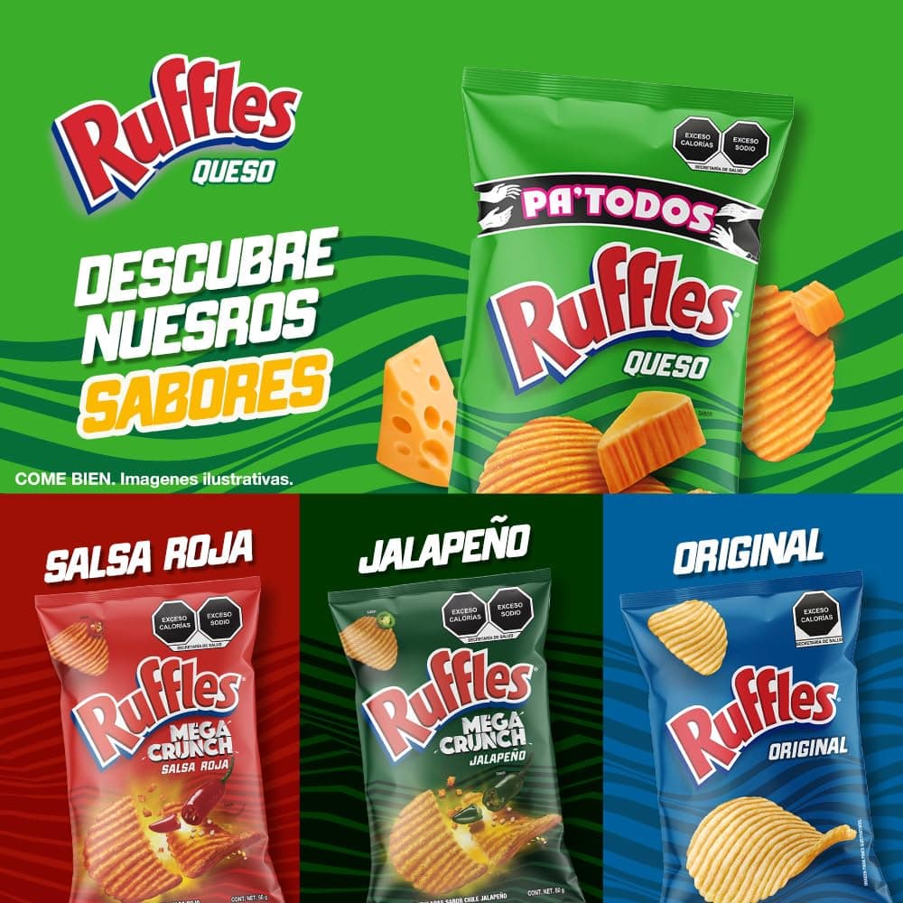 Sabritas Ruffles Sabor a Queso Papas Fritas 278 g thumbnail 8