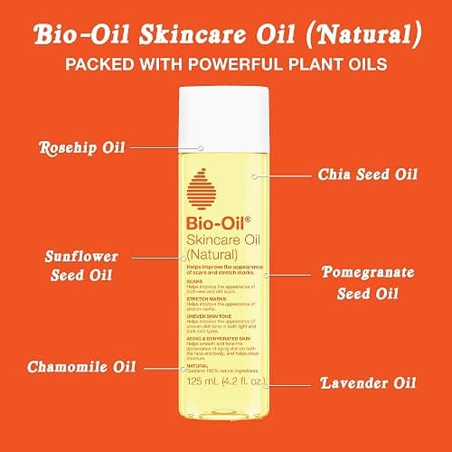 Bio-Oil Natural Skincare Oil, Serum for Scars and Stretch Marks, Face and Body Moisturizer for Dry Skin, Hair Oil, For All Skin Types, 4.2 Oz thumbnail 6