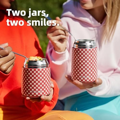 ChugJug Thermo for Hot Food for Adults Kids | Wide Mouth, 26 oz Insulated Food Jar with Spoon, Leakproof Soup Thermo for School Office Travel, Thermal Steel Lunch Container Easy to Carry (Red) thumbnail 7